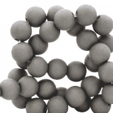 Acryl Perlen rund 4mm matt Anthracite grey